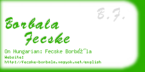 borbala fecske business card